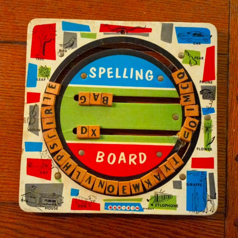 Bar-zim spelling board